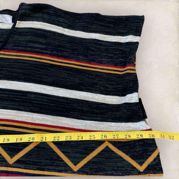 Zara Trafaluc Poncho Sweater Women’s Size Small Southwest Pattern Western Style - Picture 3 of 5